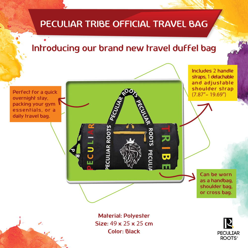 
            
                Load image into Gallery viewer, Peculiar Tribe Unisex Duffel Travel/ Gym Bag (Final Sale)
            
        